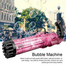 Load image into Gallery viewer, Gatling Electric Bubble Machine Gun Toy 21 Holes 15.5 Inch Summer Automatic Soap Water Maker For Kids Gift (Choose Color)
