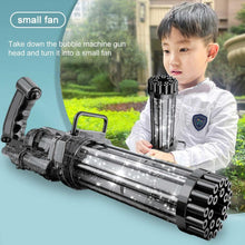 Load image into Gallery viewer, Gatling Electric Bubble Machine Gun Toy 21 Holes 15.5 Inch Summer Automatic Soap Water Maker For Kids Gift (Choose Color)
