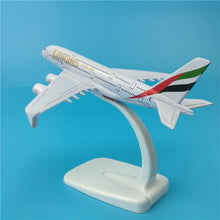 Load image into Gallery viewer, Emirates Airlines Airbus A380 Airplane 16cm DieCast Plane Model
