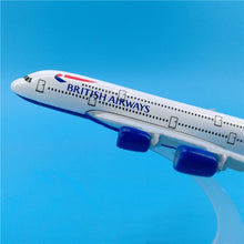 Load image into Gallery viewer, British Airways Airbus A380 Airplane 16cm DieCast Plane Model
