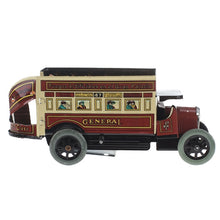 Load image into Gallery viewer, Vintage Style Double Deck Bus Retro Clockwork Wind Up Tin Toy Collectible
