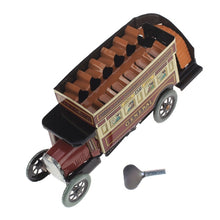 Load image into Gallery viewer, Vintage Style Double Deck Bus Retro Clockwork Wind Up Tin Toy Collectible
