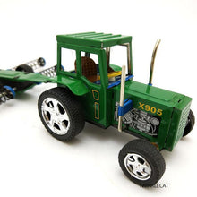 Load image into Gallery viewer, MS470 Farm Tractor with Plow  Pull Back Friction Vehicle Retro Tin Toy Collectible
