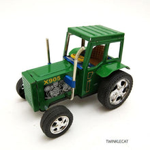 Load image into Gallery viewer, MS470 Farm Tractor with Plow  Pull Back Friction Vehicle Retro Tin Toy Collectible
