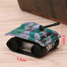 Load image into Gallery viewer, Mini Military Army Tank Model Retro Clockwork Wind Up Tin Toy Collectible
