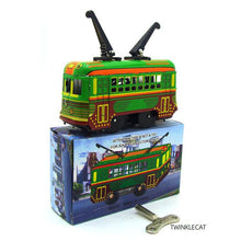 Load image into Gallery viewer, MS252 Tram Trolley Vehicle Car Retro Clockwork Wind Up Tin Toy Collectible
