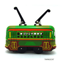 Load image into Gallery viewer, MS252 Tram Trolley Vehicle Car Retro Clockwork Wind Up Tin Toy Collectible
