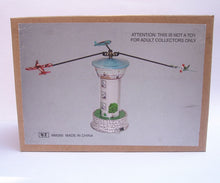 Load image into Gallery viewer, MM265 Airplane Carousel Tower Retro Clockwork Wind Up Tin Toy Collectible
