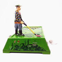Load image into Gallery viewer, MS630 Play Golf Game Sport Player Retro Clockwork Wind Up Tin Toy Collectible

