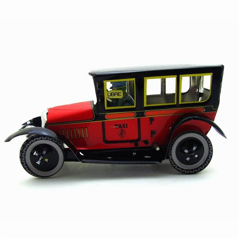 MS805 Vintage Paya Taxi Classic Car Retro Clockwork Wind Up Tin