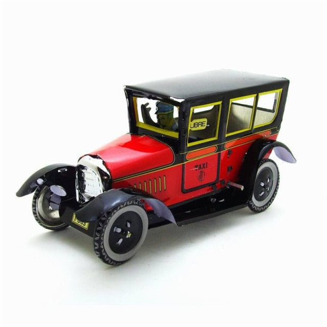 MS805 Vintage Paya Taxi Classic Car Retro Clockwork Wind Up Tin