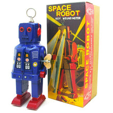 Load image into Gallery viewer, MS403 Mechanical Space Robot Retro Clockwork Wind Up Tin Toy Collectible (Choose Color)
