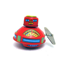 Load image into Gallery viewer, MS647 Vintage Space Robot UFO Spaceship 3 pcs Retro Clockwork Wind Up Tin Toy Collectible
