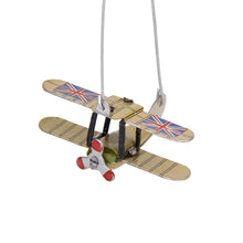 Load image into Gallery viewer, MM264 Vintage Flying Planes Go Round Retro Clockwork Wind Up Tin Toy Collectible
