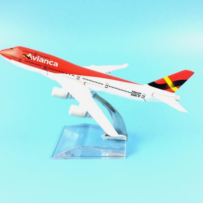 Avianca Colombia Airlines Boeing 747 Airplane 16cm Diecast Plane Model