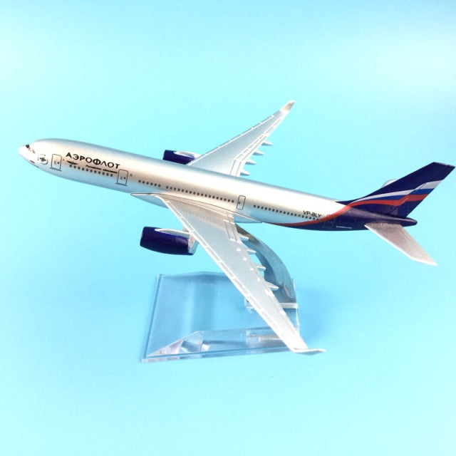 Aeroflot Airlines Russian Airbus A330 Airplane 16cm Diecast Plane Model