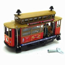 Load image into Gallery viewer, MS639 Vintage San Francisco Tram Car Retro Clockwork Wind Up Tin Toy Collectible
