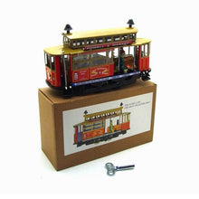 Load image into Gallery viewer, MS639 Vintage San Francisco Tram Car Retro Clockwork Wind Up Tin Toy Collectible
