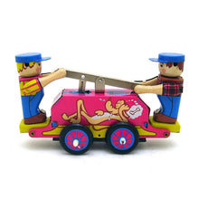 Load image into Gallery viewer, MS351 Vintage Railway Truck Train Hand Car Retro Clockwork Wind Up Tin Toy Collectible
