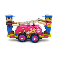 Load image into Gallery viewer, MS351 Vintage Railway Truck Train Hand Car Retro Clockwork Wind Up Tin Toy Collectible
