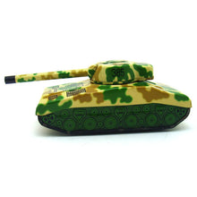 Load image into Gallery viewer, MS474 Vintage Sherman Tank Rotating Turret Retro Clockwork Wind Up Tin Toy Collectible
