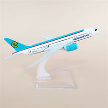 Load image into Gallery viewer, Uzbekistan Airways Dreamliner Boeing 787 Airplane 16cm Diecast Plane Model
