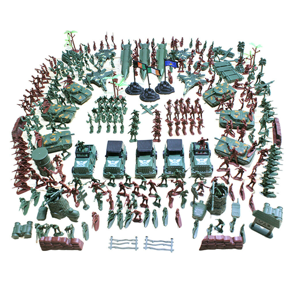 307 pcs Classic WWII Military Playset Plastic Toy Soldier Army Men 4cm ...