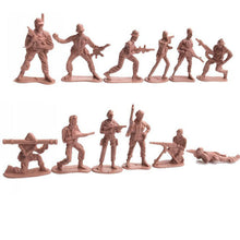 Load image into Gallery viewer, 130 pcs Classic WWII Military Playset Plastic Toy Soldier Army Men 5cm Figures &amp; Accessories
