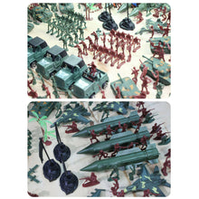 Load image into Gallery viewer, 307 pcs Classic WWII Military Playset Plastic Toy Soldier Army Men 4cm Figures &amp; Accessories
